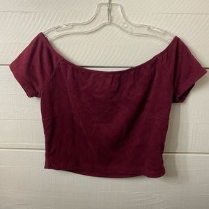 Forever 21 velvet crop top